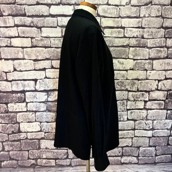 Talbots Black Stretch Suede Like Top Size 1X - Picture 8 of 10